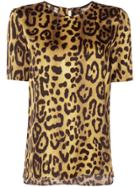 Adam Lippes Jaguar Print T-shirt - Gold