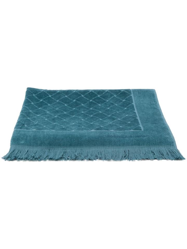Bottega Veneta Woven Effect Beach Towel - Blue