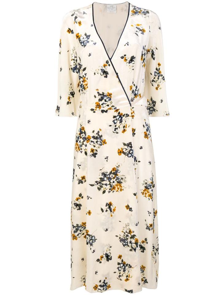 Forte Forte Floral Flared Midi Dress - Neutrals