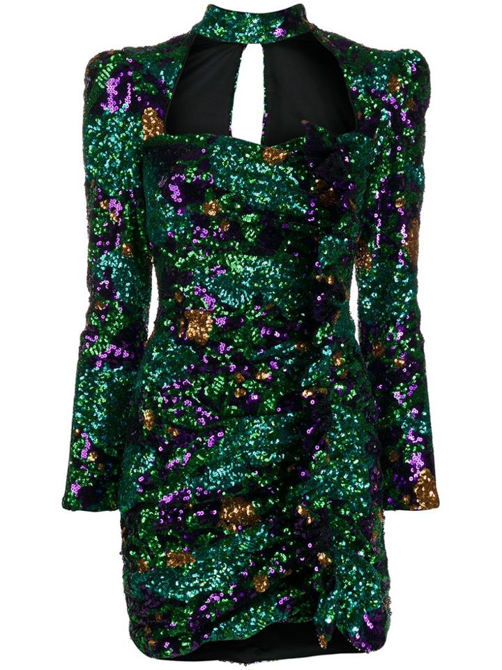 Giuseppe Di Morabito Embellished Fitted Mini Dress - Purple