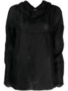 Giorgio Armani Pre-owned 1990's Cowl Neck Longsleeved Blouse - Black
