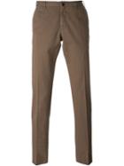 Incotex Chino Trousers, Men's, Size: 52, Brown, Cotton/spandex/elastane