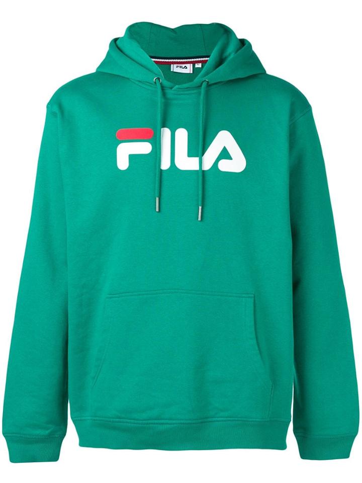 Fila Logo Print Hoodie - Green