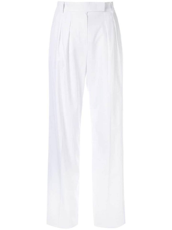 Max Mara Wide Leg Tailored Trousers - White