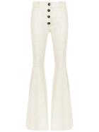 Andrea Bogosian Panelled Leather Trousers - White