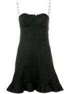 Gcds Logo Strap Flared Dress - Black