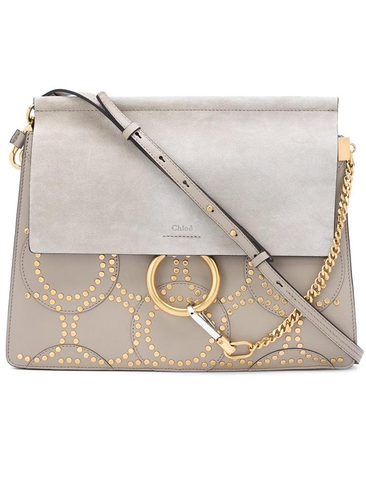 Chloé 'faye' Stud Embellished Shoulder Bag