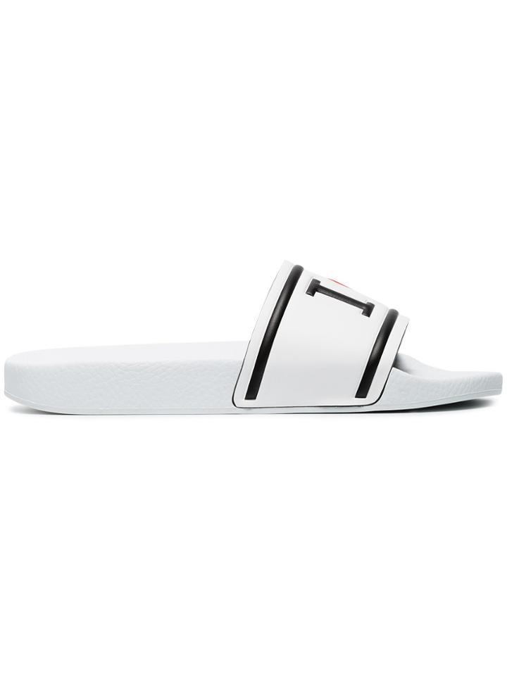 Dolce & Gabbana White I Love D & G Slides