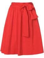 Steffen Schraut High-waist Bow Tie Skirt - Red