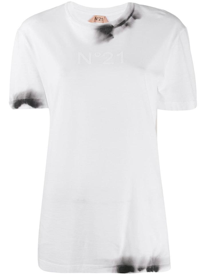 Nº21 Smudge Print T-shirt - White
