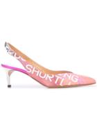 Maison Margiela Metallic Slingback Pumps - Pink