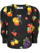 Msgm Fruit Print Shirt - Black
