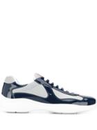 Prada America's Cup Patent Leather Sneakers - Blue