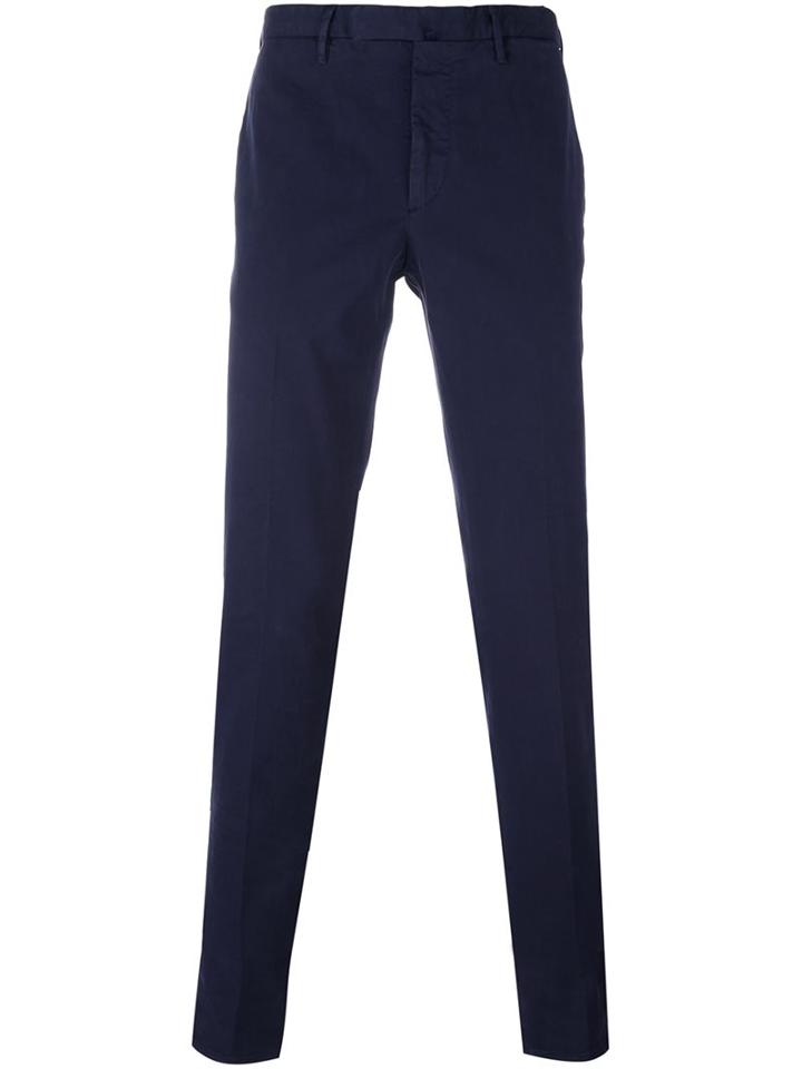 Incotex 'pattern 82' Trousers, Men's, Size: 50, Blue, Cotton/spandex/elastane