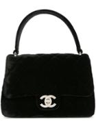 Chanel Pre-owned Quilted Cc Hand Bag - Black