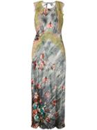 Alberta Ferretti Lace Detail Floral Print Dress - Multicolour