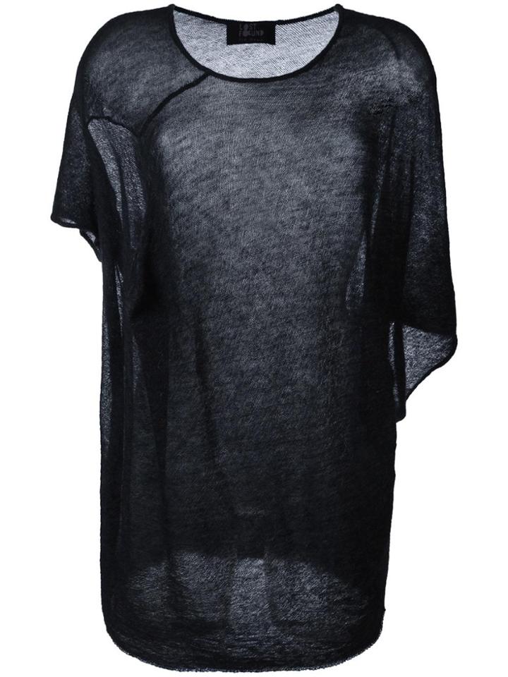 Lost & Found Ria Dunn Draped Knit Top - Black