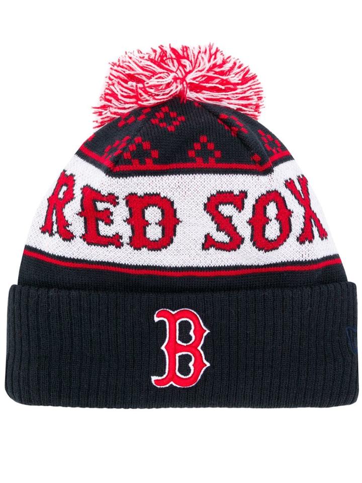 Marcelo Burlon County Of Milan Red Sox Knitted Hat - Black