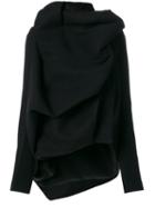 Rick Owens - Draped Jacket - Women - Polyamide/virgin Wool - 44, Black, Polyamide/virgin Wool