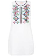 Tory Burch Embroidered Shift Dress - White