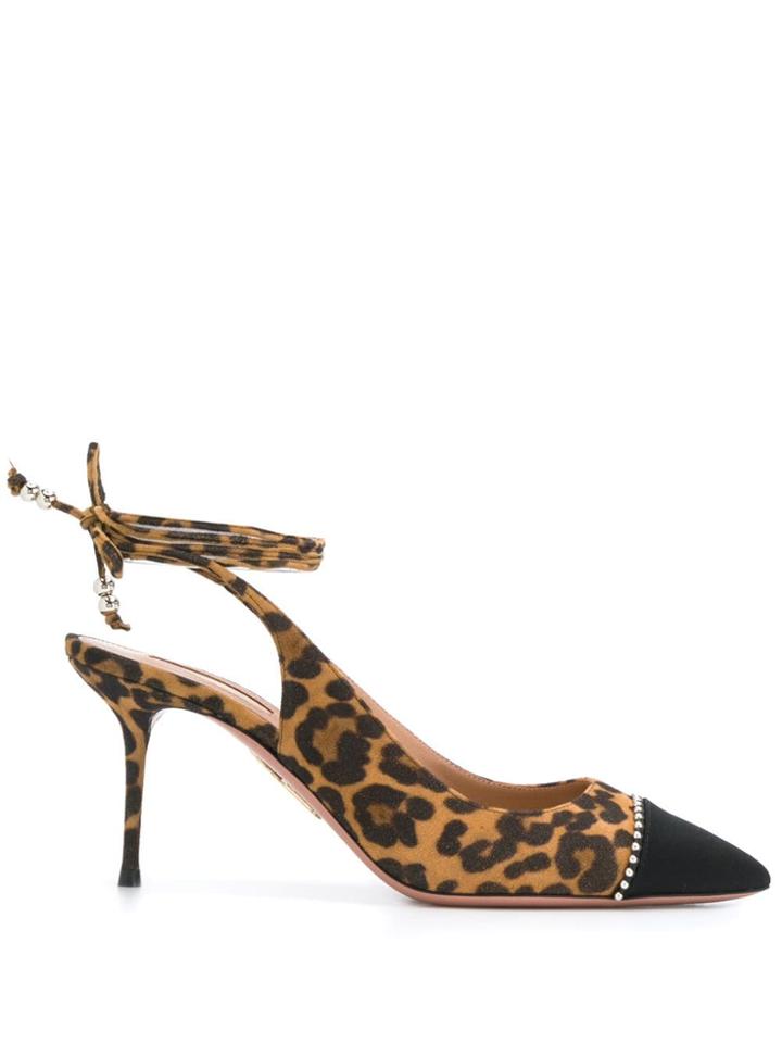 Aquazzura Mystique Leopard Print Pumps - Neutrals
