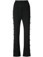 Prabal Gurung Button Embellished Flared Trousers - Black