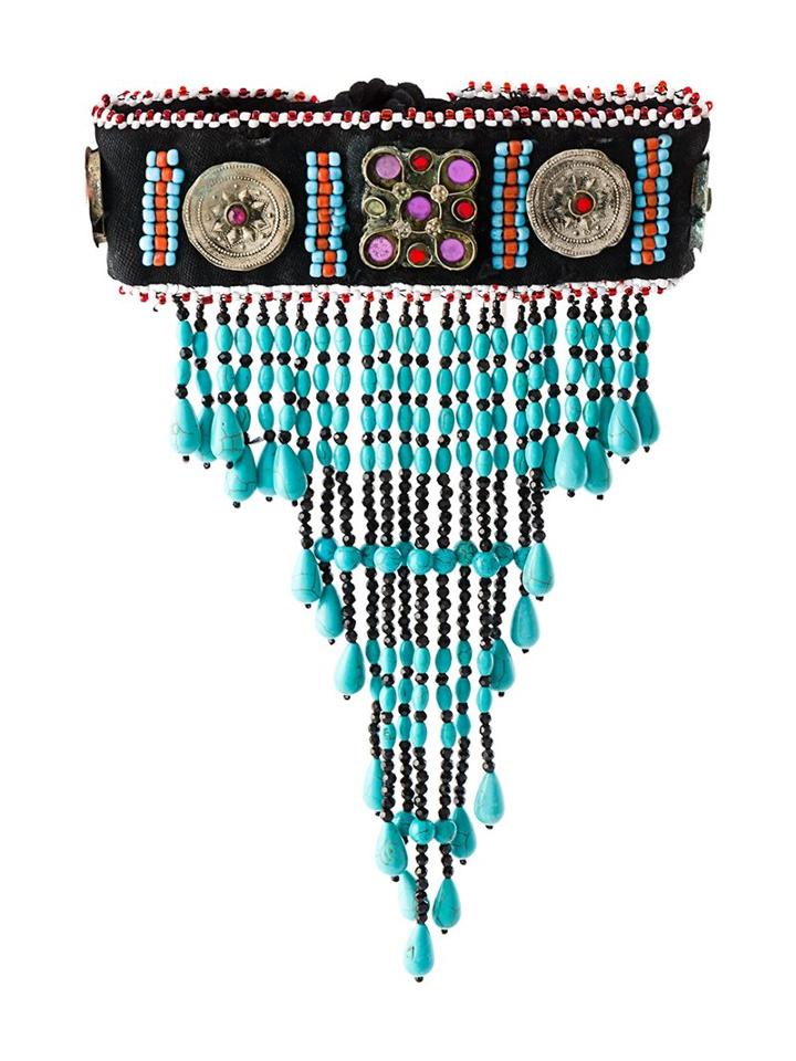 Night Market Beaded Choker, Black
