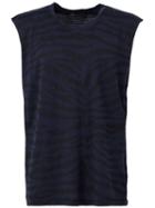 Balmain Zebra Print Tank Top, Men's, Black, Cotton