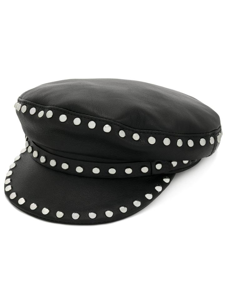 Dsquared2 Studded Newsboy Cap - Black