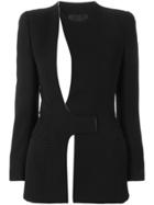 Haider Ackermann Cut-out Detail Jacket - Black