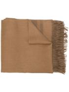 Max Mara Fringed Edges Scarf - Brown