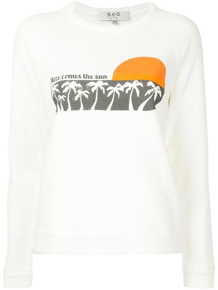 Sea Here Comes The Sun Sweatshirt - White