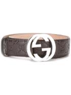 Gucci Gg Supreme Belt, Men's, Size: 80, Brown, Calf Leather