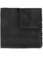 Versace Medusa Scarf, Women's, Grey, Silk/modal/wool