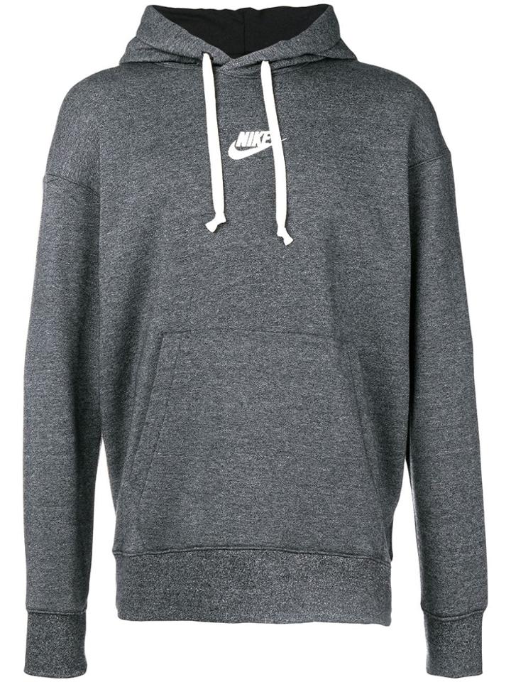 Nike Contrast Logo Hoodie - Black