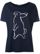 Markus Lupfer - Bunny Print T-shirt - Women - Cotton - M, Blue, Cotton