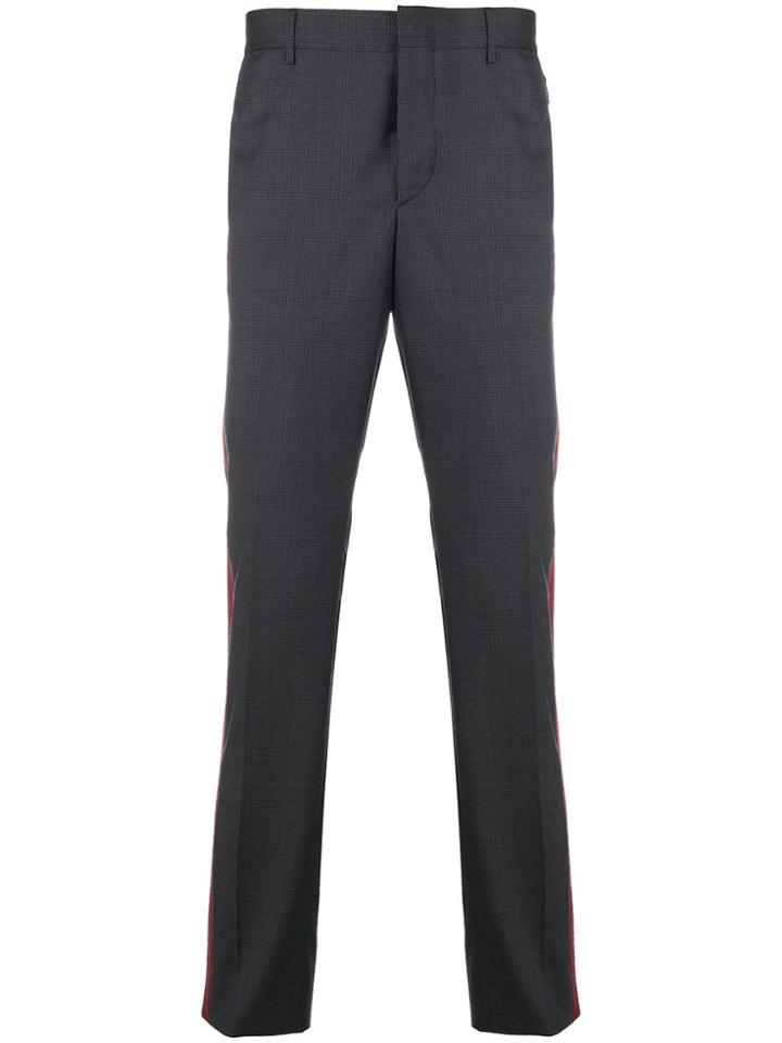 Prada Contrast Stripe Trousers - Grey