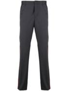 Prada Contrast Stripe Trousers - Grey