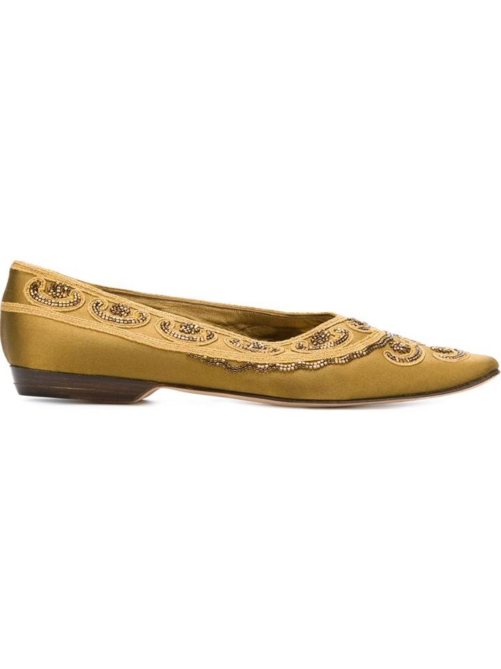 Prada Vintage Embellished Ballerinas
