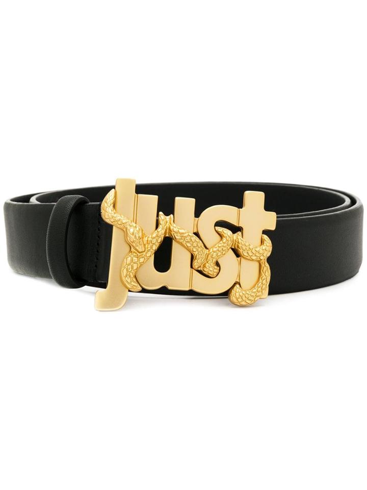 Just Cavalli Brand Buckle Belt - Black
