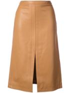 Derek Lam Pencil Skirt With Front Slit - Nude & Neutrals