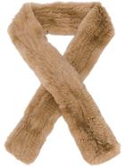 Yves Salomon Rabbit Fur Scarf - Brown