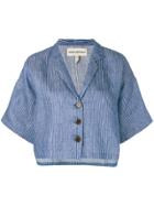 Mara Hoffman Striped Button Jacket - Blue