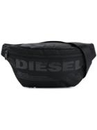 Diesel Logo Print Belt Bag - Black