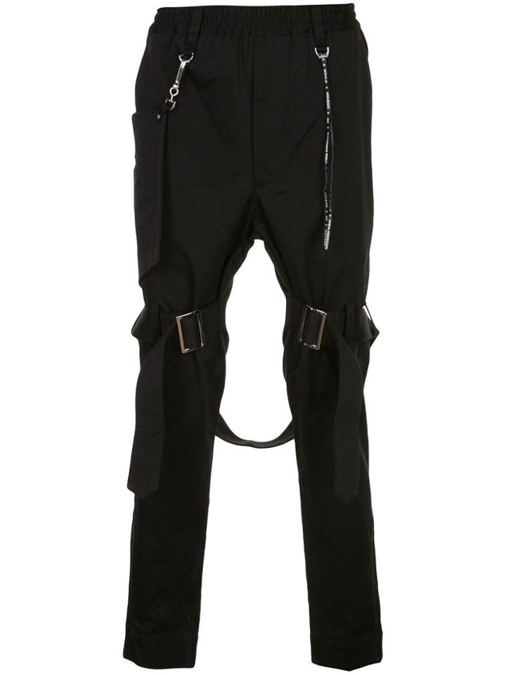 Mastermind Japan Buckle Strap Trousers - Black