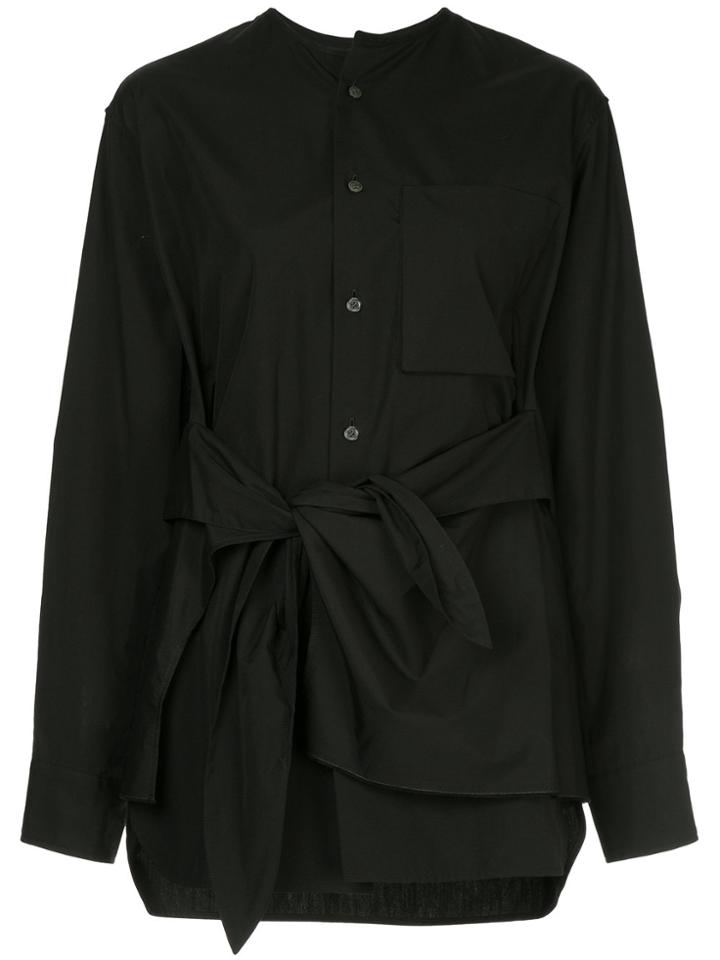 Y's Knot Detail Shirt - Black
