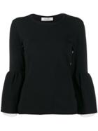 Valentino Trumpet Sleeve Sweater - Black