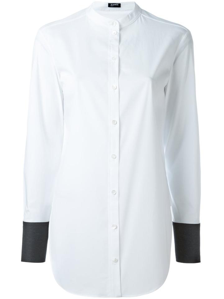 Jil Sander Navy Contrasting Cuffs Shirt