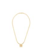 Givenchy Pre-owned Logo Bow Pendant Necklace - Gold