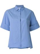 Le Ciel Bleu A-line Broad Shirt, Women's, Size: 36, Blue, Cotton